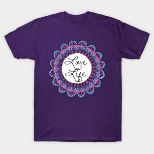 Love Life Purple Mandala T-Shirt